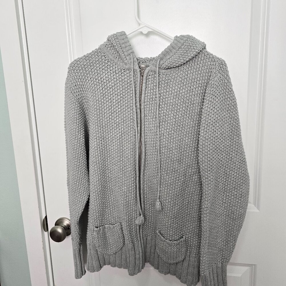 Old Navy Sweater Hoodie Gray Knit Size XL